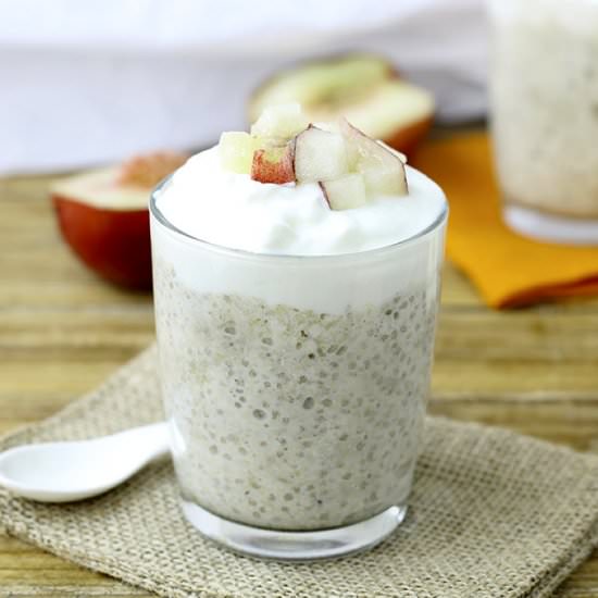 Peaches and Cream Overnight Oats