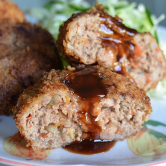 Japanese Menchi katsu