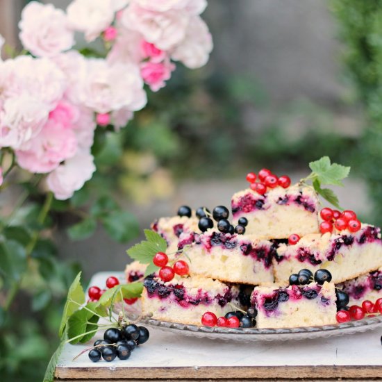 Joghurt cake with currants