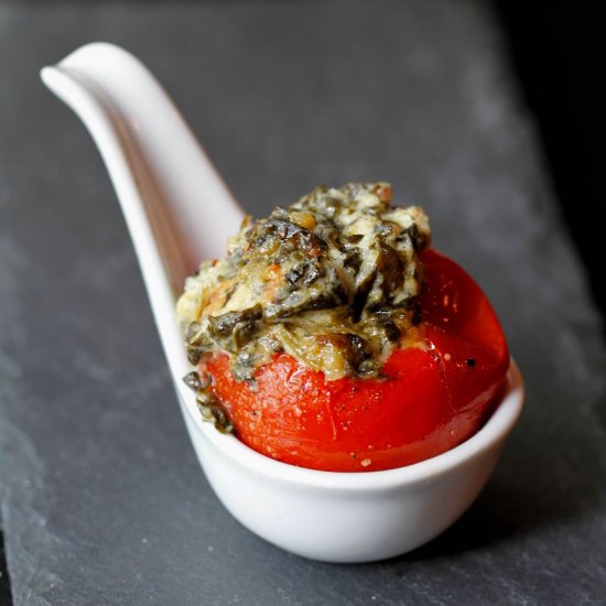 Spinach Stuffed Roasted Tomatoes