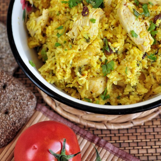 Indian chicken biryani