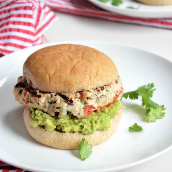 Avocado & Chile Lime Chicken Burger