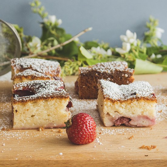 Strawberry yogurt cake.