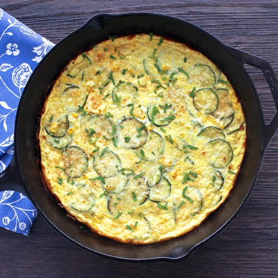 Summer Zucchini and Corn Frittata