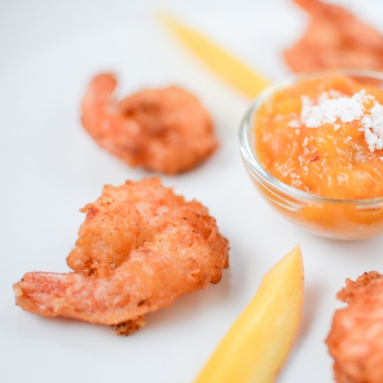 Coconut Shrimps with Spicy Mango