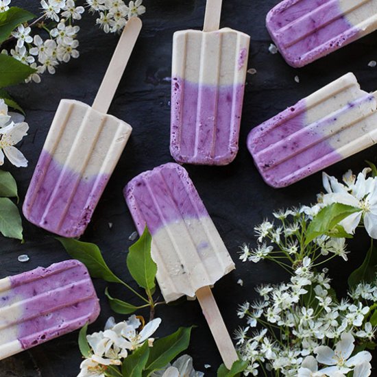 Berry Tahini Popsicles