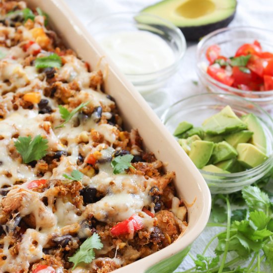 Tex-Mex Chicken Quinoa Casserole