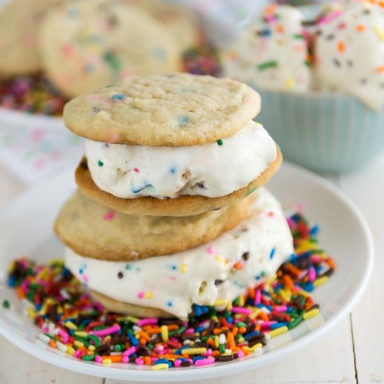 Funfetti Ice Cream Sandwiches