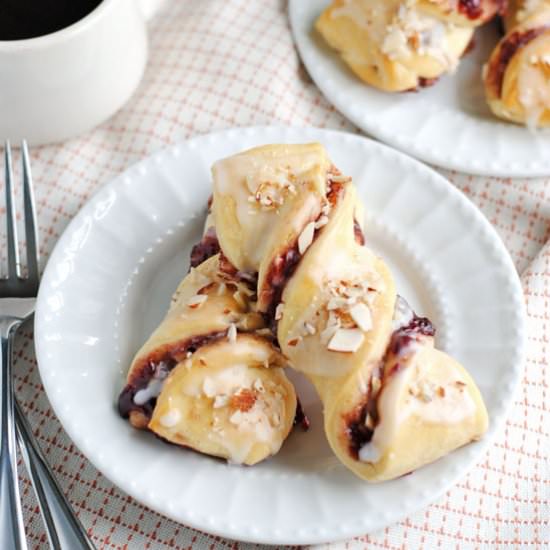 Raspberry Crescent Twists