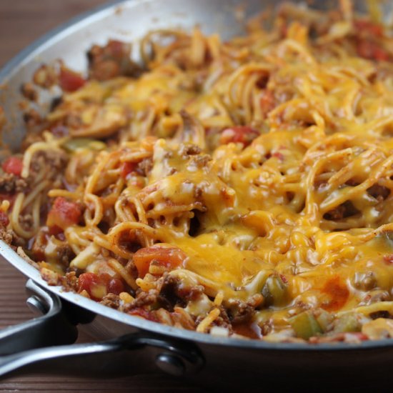 One Pan Skillet Spaghetti