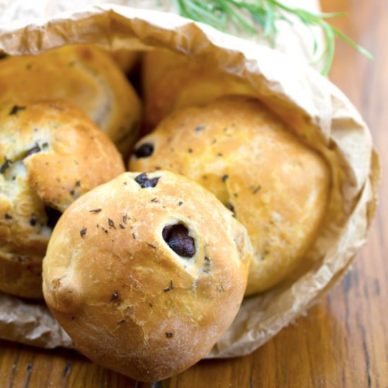 Rosemary and Olive Dinner Rolls