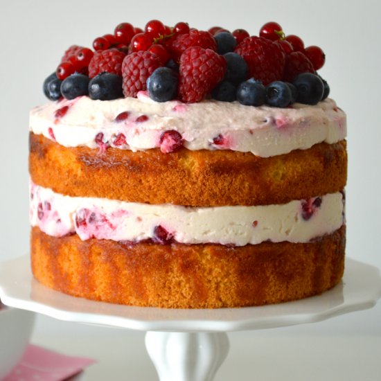 Berry Mascarpone Layer Cake