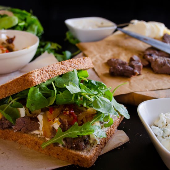 Spicy & Cheesy Steak Sandwich