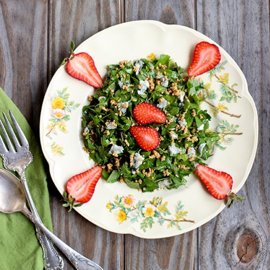 Arugula Strawberry Hazelnut Salad