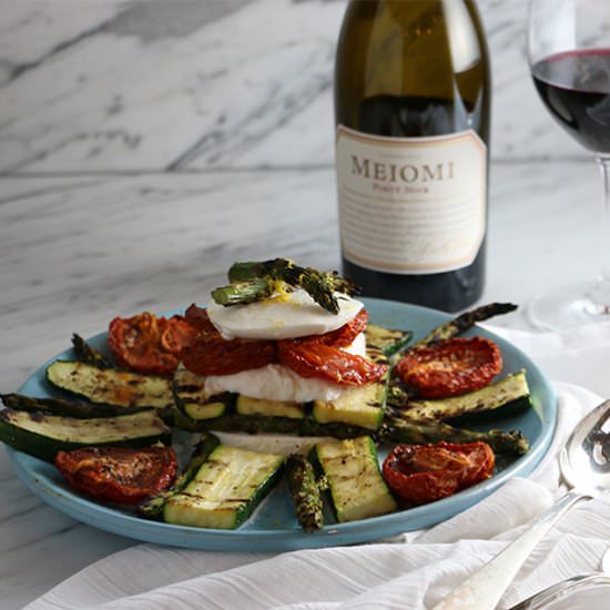 Grilled Veggie & Mozzarella Stack