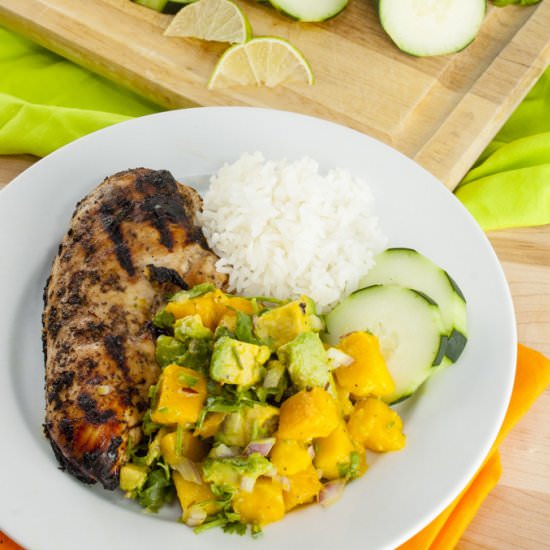 Jerk Chicken with Tropical Salsa