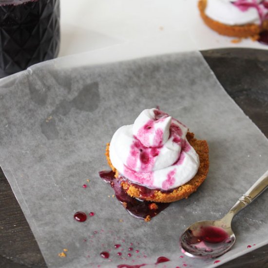 Mini Blueberry Mousse Tarts