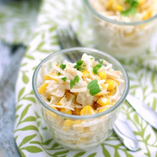 Salad with Corn, Celery, Pineapple