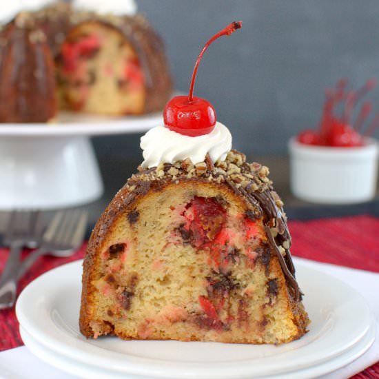 Banana Split Bundt Cake