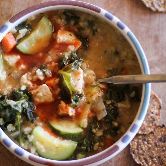 Hearty Chicken Soup with Rice