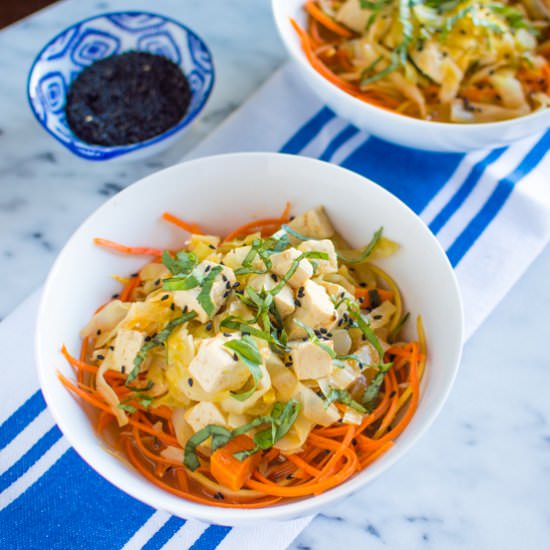 Red Curry Stew & Vegetable Noodles