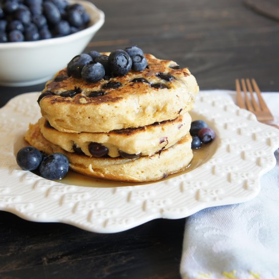 Coconut Blueberry Pancakes