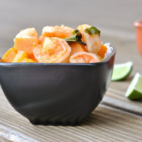 Thai Red Curry with Shrimp & Mango