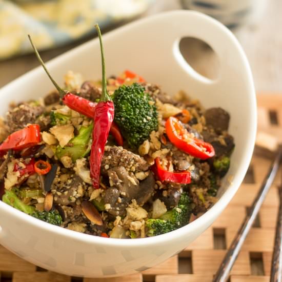 BEEF AND BROCCOLI CAULI-RICE