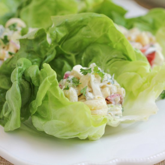 Mac and Cheese Salad Lettuce Cups