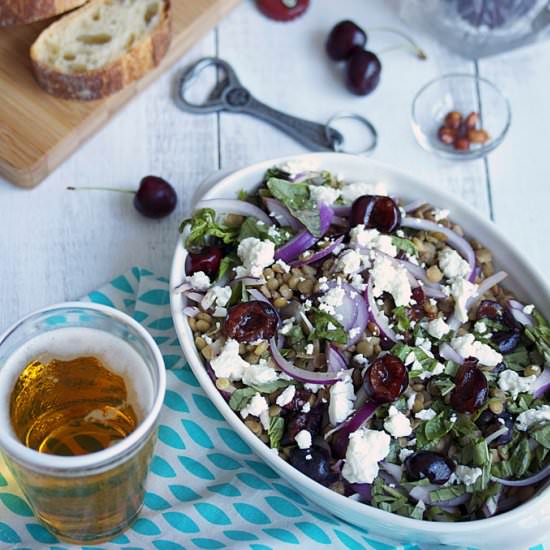 Cherry Lentil Salad