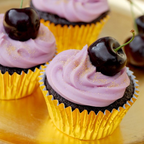 Vegan Chocolate and Cherry Cakes