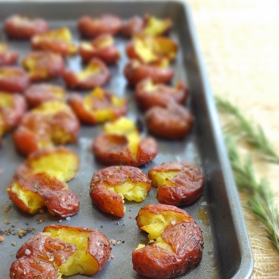 Smashed Rosemary Potatoes