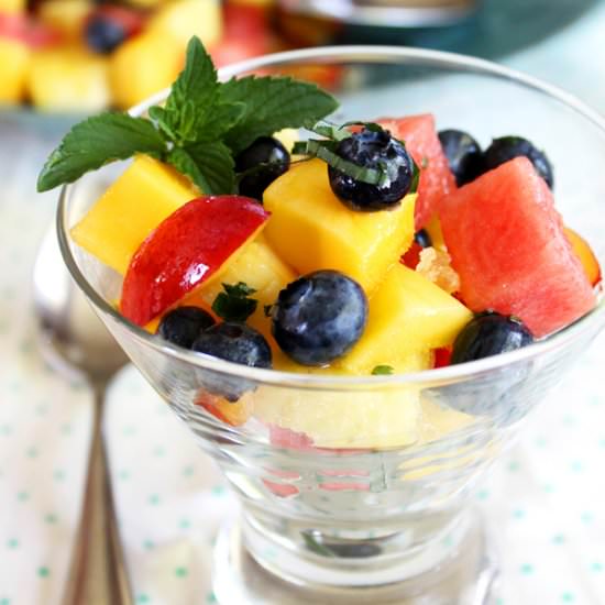 Ginger, Lime and Mint Fruit Salad