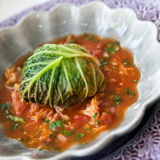 Lamb Stuffed Cabbage Leaves