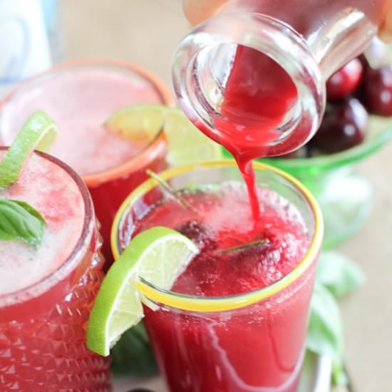 Basil Cherry Limeade