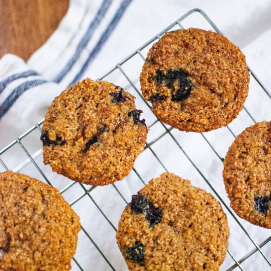 Blueberry Honey Bran Muffins