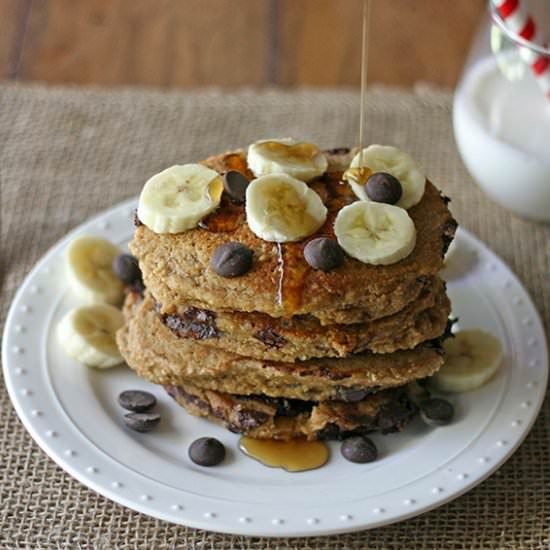 Chocolate Chip Banana Pancakes