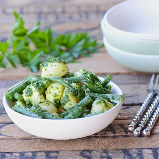 Potato and green bean salad