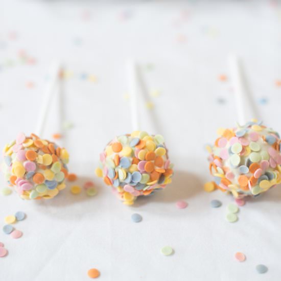 Confetti Donut Hole Cake Pops