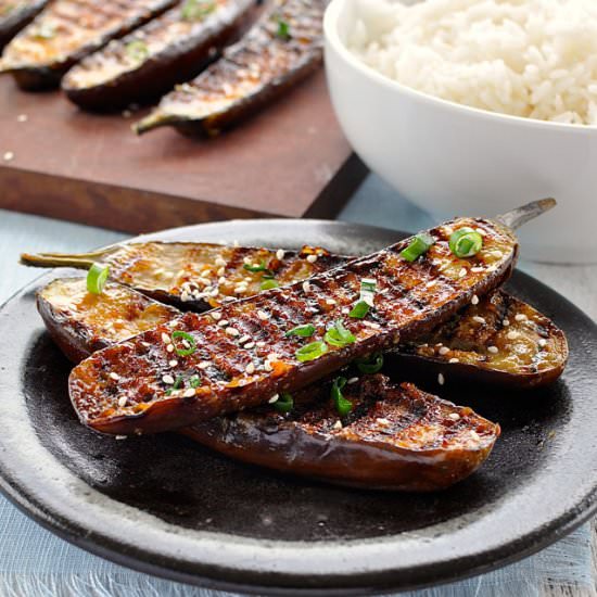 Grilled Miso Glazed Eggplant