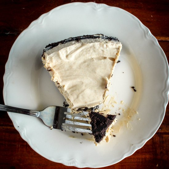 Peanut butter pie with Oreo crust