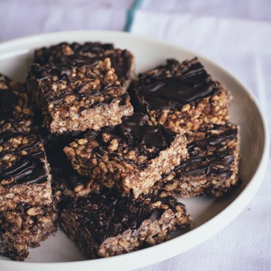 Healthier PB Chocolate Rice Krispie