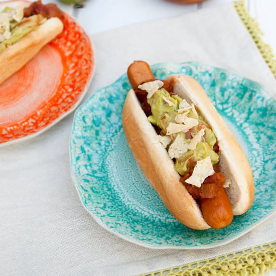 Guacamole Hot Dogs