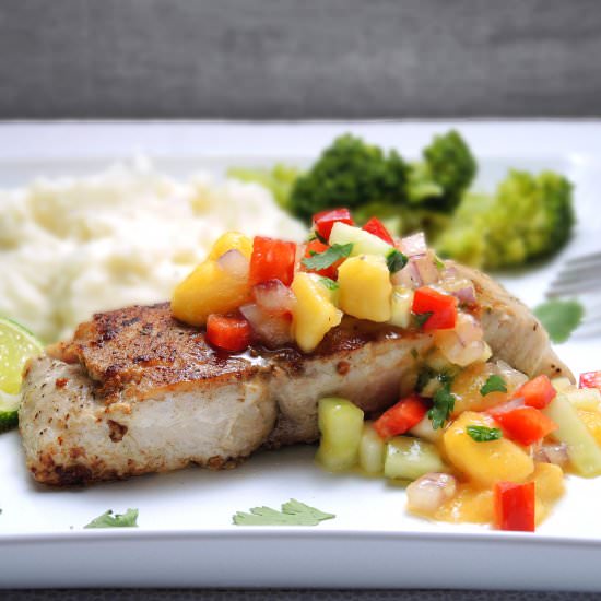 Pan-Seared Mahi Mahi with Mango