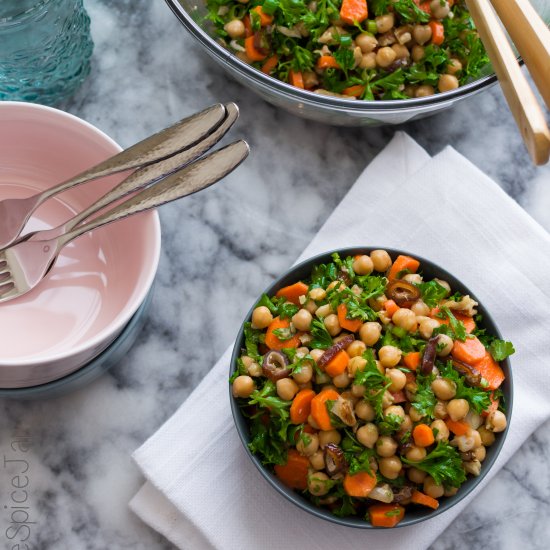 Moroccan Carrot Chickpea Salad