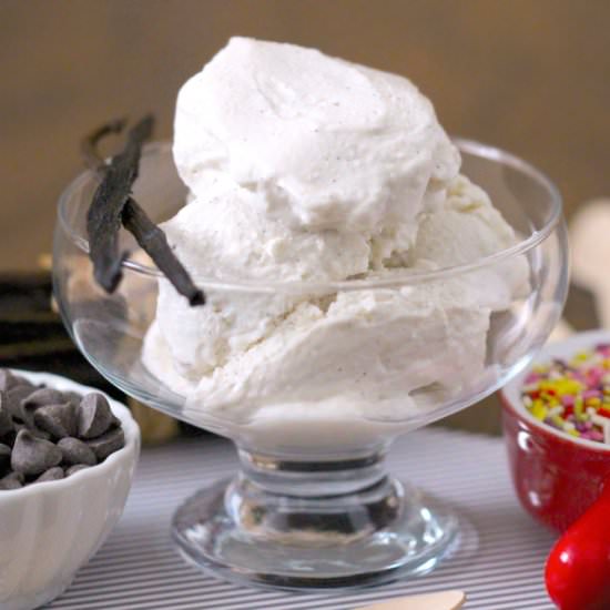 Healthy Homemade Vanilla Ice Cream