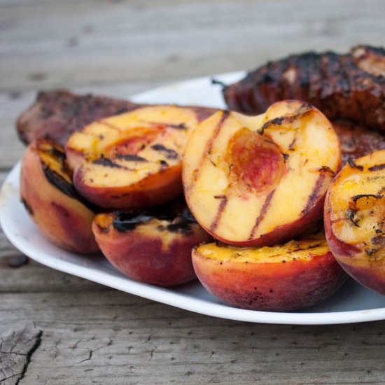 Grilled Pork and Peaches