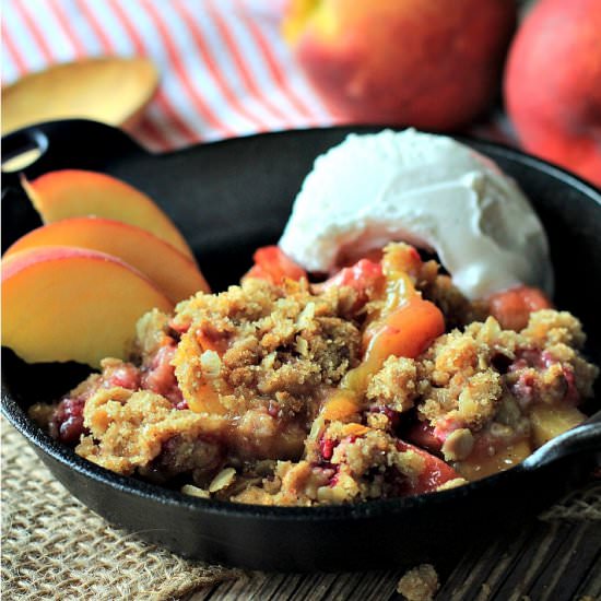 Raspberry Peach Cobbler