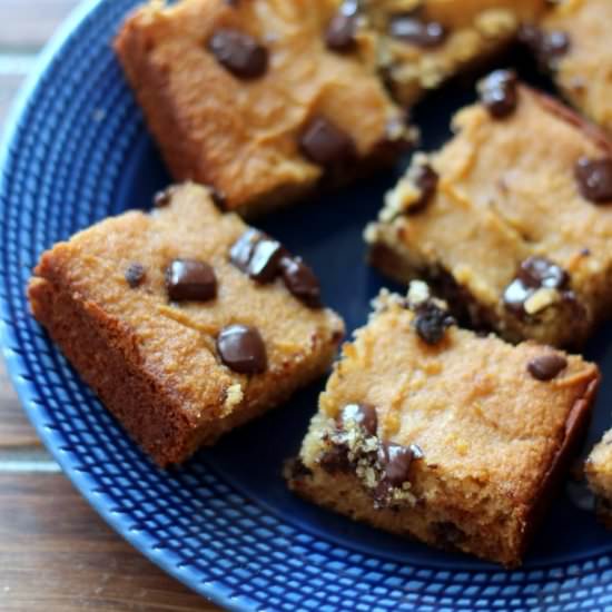 Coconut Flour Chocolate Chip Bars