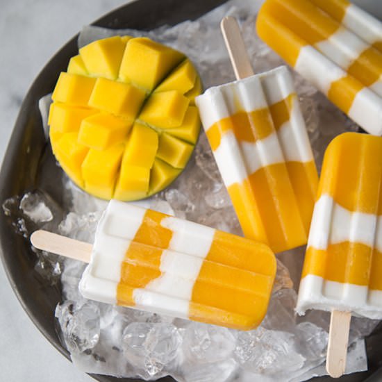 Coconut Mango Popsicles